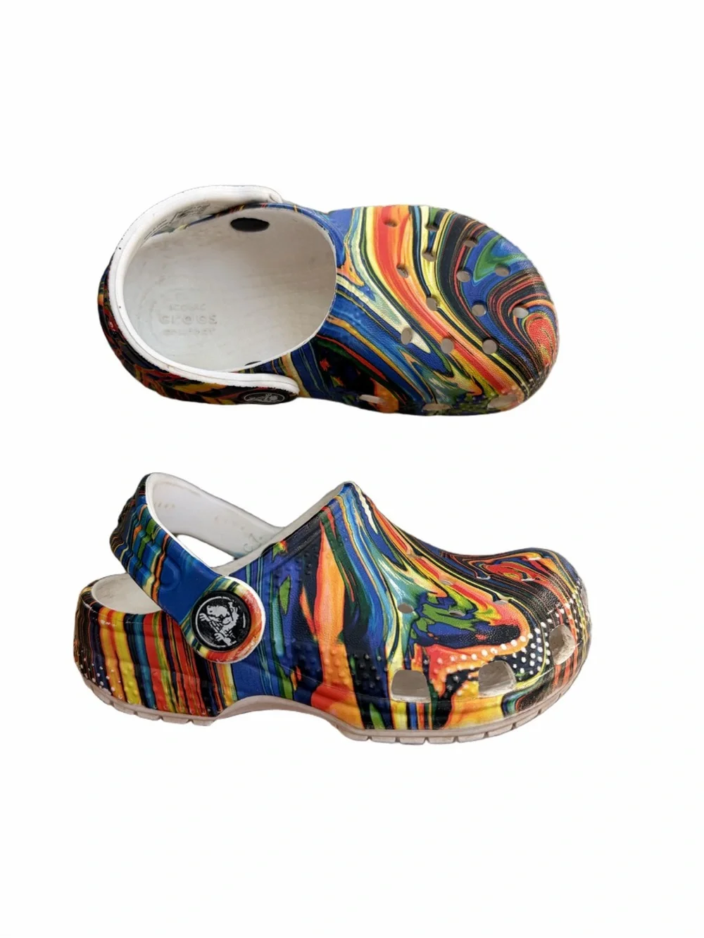 Crocs Toddler Size 7 / C7 Out of this World II Multicolor Tie Dye Clogs Sandals